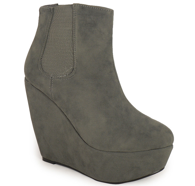 LADIES WOMENS BLACK GREY PLATFORM WEDGE SHOES SIZES 38 eBay